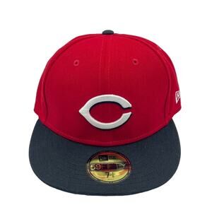 New Era 59Fifty Cincinnati Reds MLB Fitted‎ Hat Men's Sz 7-1/8”